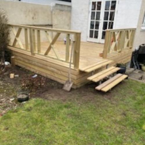 Træterrasse i Nyborg