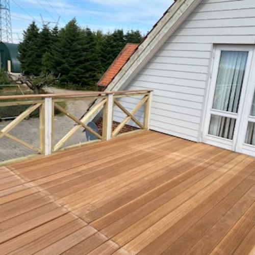 Opbygning af træterrasse