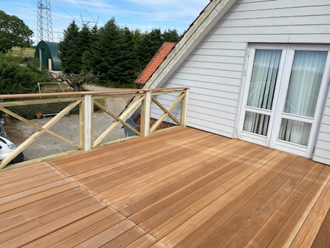 Opbygning af træterrasse